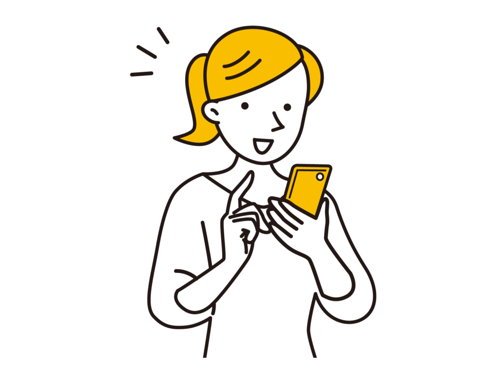 esta　女性　スマートフォン